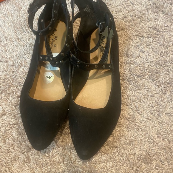 Shoes - Black suede flats